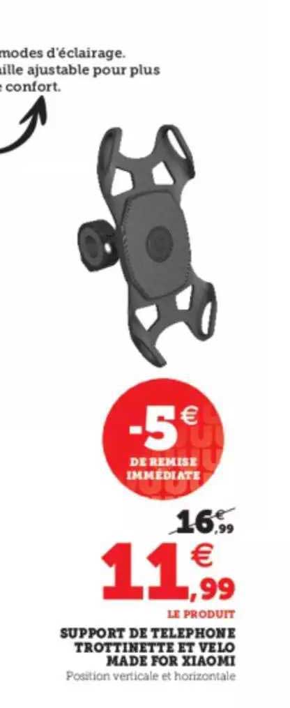 support de telephone trottinette et velo made for xiaomi