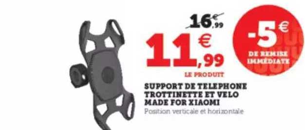 support de telephone trottinette et velo made for xiaomi