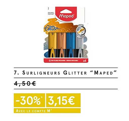 surligneurs glitter maped