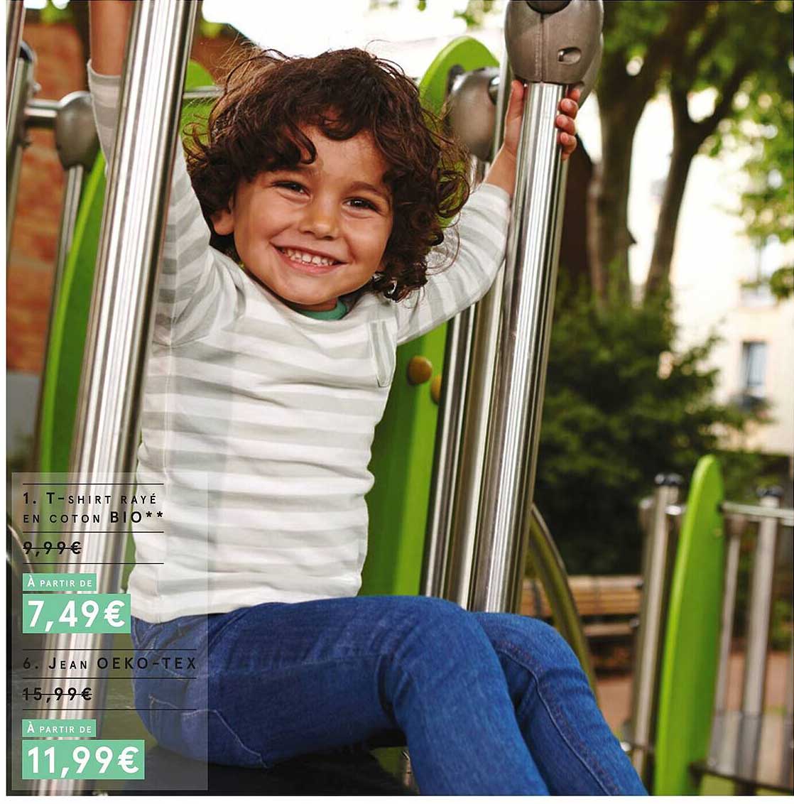 t-shirt rayé en coton bio