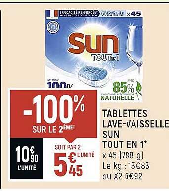 tablettes lav-vaiselle sub tout en 1