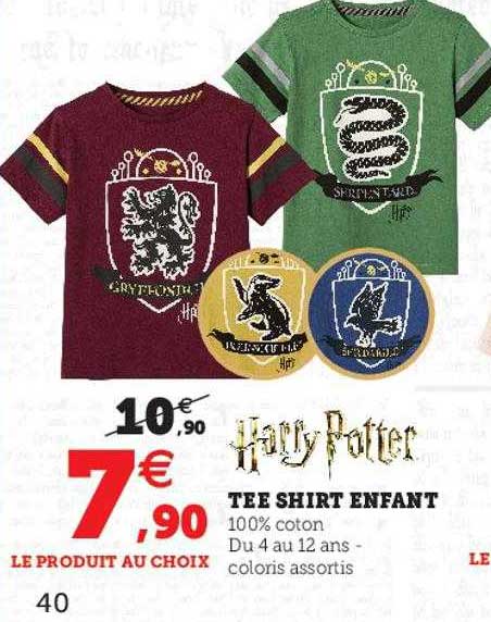 tee shirt enfant harry potter