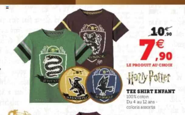 tee shirt enfant harry potter