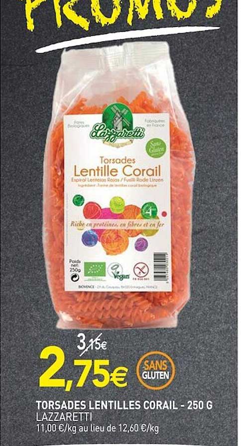 Torsades Lentilles Corail Lazzaretti