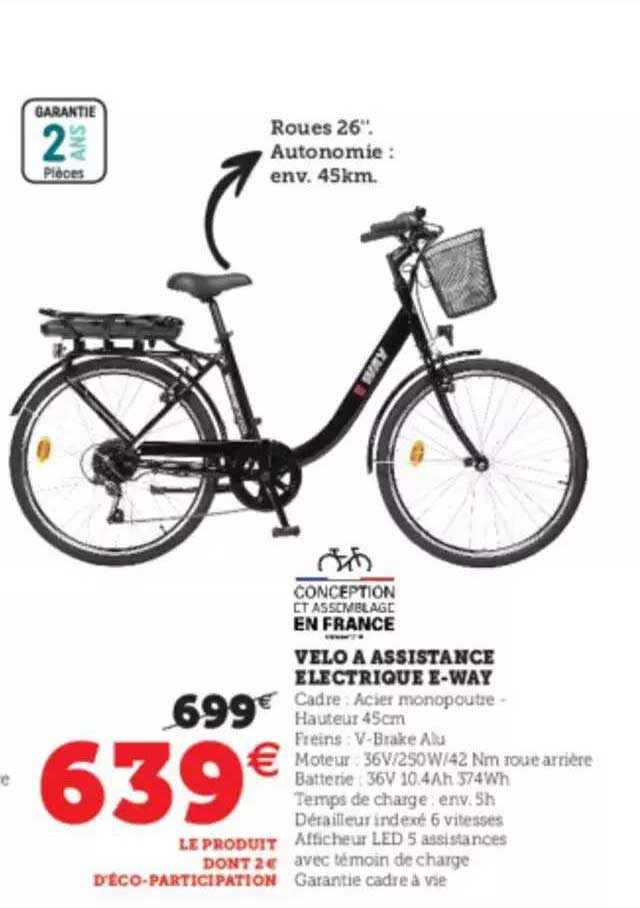 velo à assistance electrique e-way