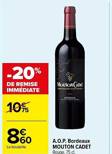 a.o.p. bordeaux mouton cadet