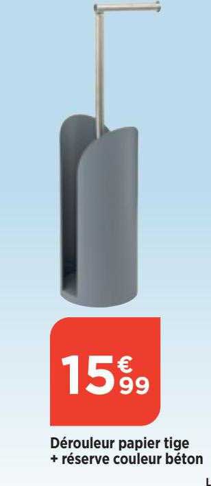 dérouleur papier tige + réserve couleur béton