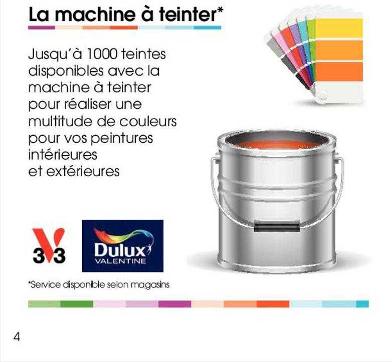 la machine à teinter v33, dulux valentine