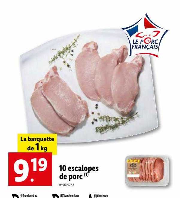 10 Escalopes De Porc