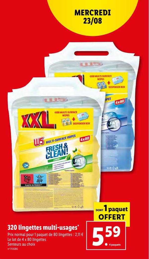 320 lingettes multi-usages