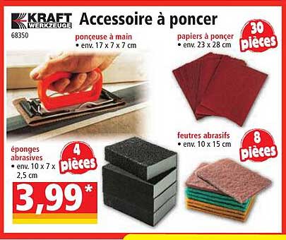 accessoire à poncer kraft werkzeuge