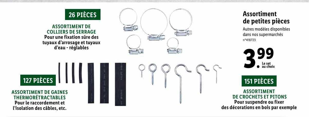 assortiment de petites pièces