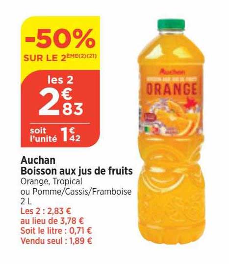 Auchan Boisson Aux Jus De Fruits