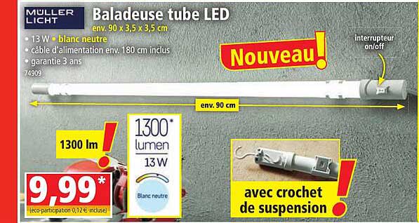 baladeuse tube led müller licht