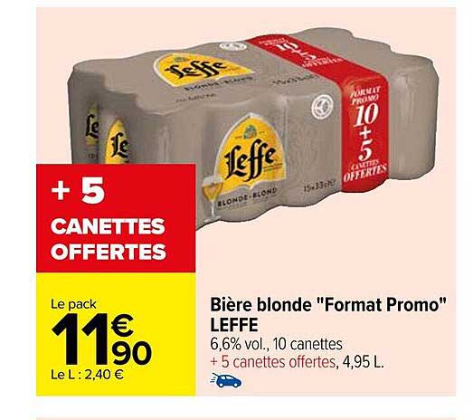 bière blonde "format promo" leffe