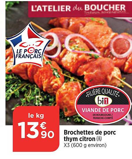 Brochettes De Porc Thym Citron