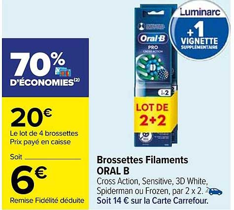 brossettes filaments oral b