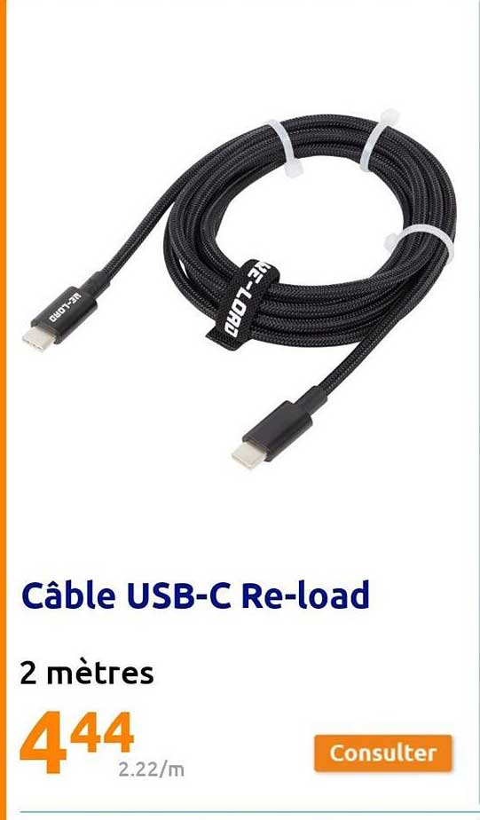 câble usb-c re-load
