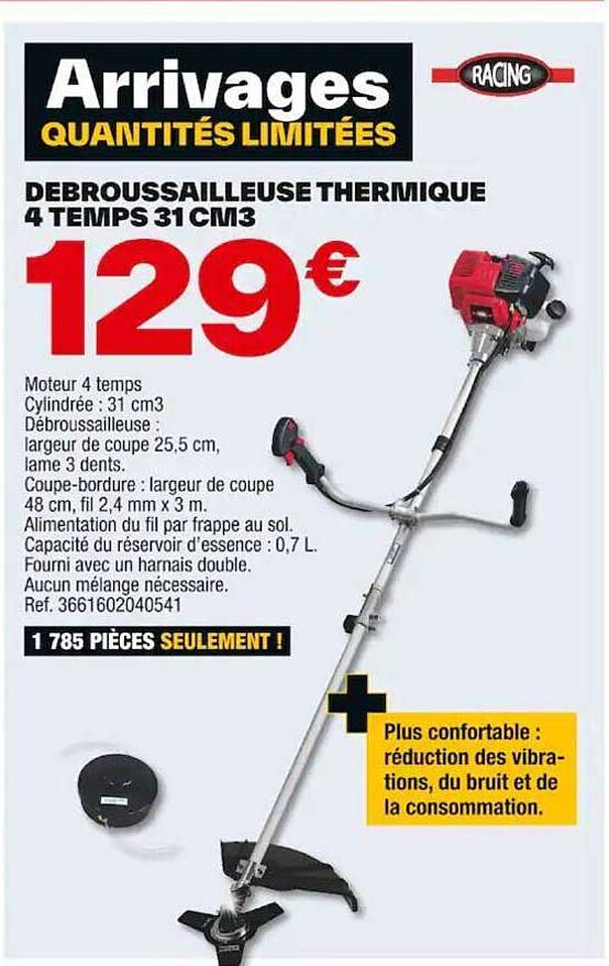 Debroussailleuse Thermique 4 Temps 31 Cm³ Racing