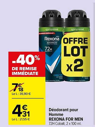 déodorant pour homme rexona for men