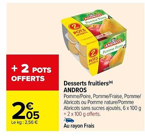 Desserts Fruitiers Andros