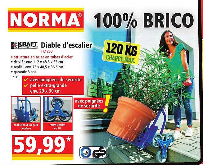 diable d'escalier kraft werkzeuge