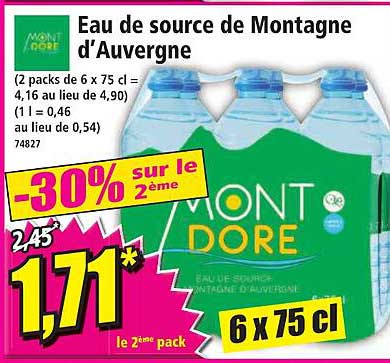 Eau De Source De Montagne D'auvergne Mont Dore