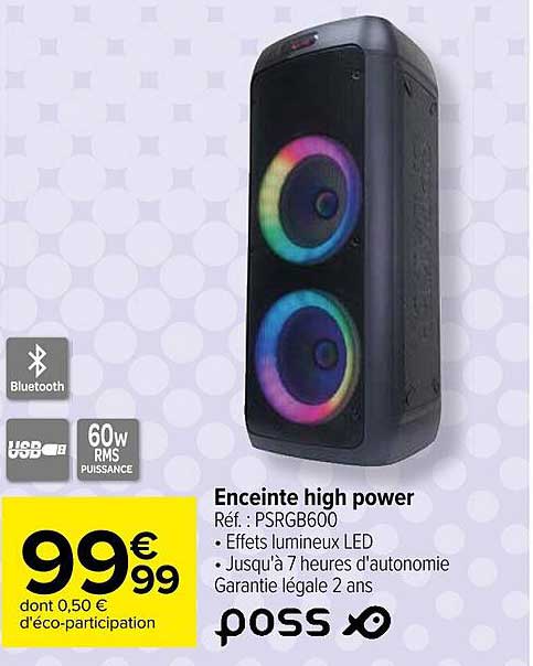 enceinte high power poss