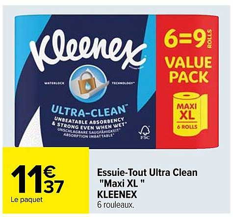 essuie-tout ultra clean "maxi xl" kleenex