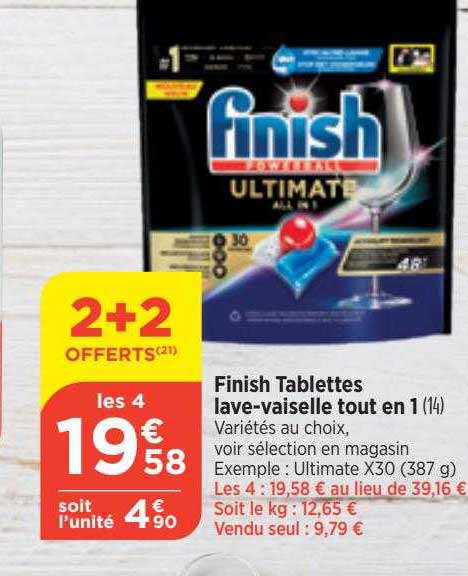 finish tablettes lave-vaisselle tout en 1