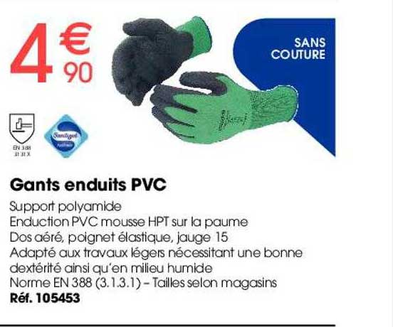 gants enduits pvc