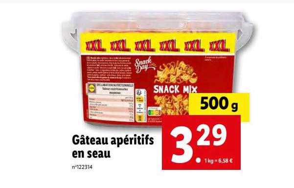 gâteau apéritifs en seau snack day