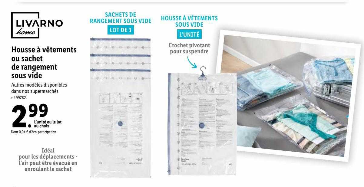 housse à vêtements ou sachet de rangement sous vide livarno home