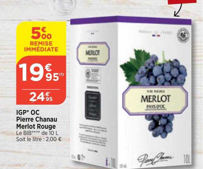 Igp Oc Pierre Chanau Merlot Rouge
