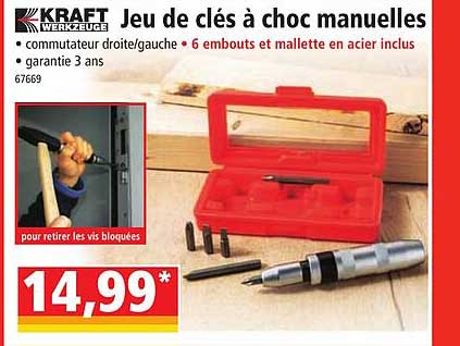jeu de clés à choc manuelles kraft werkzeuge