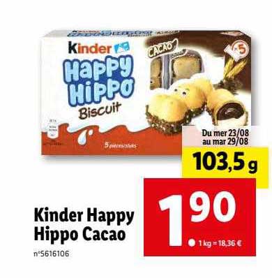 Kinder Happy Hippo Cacao