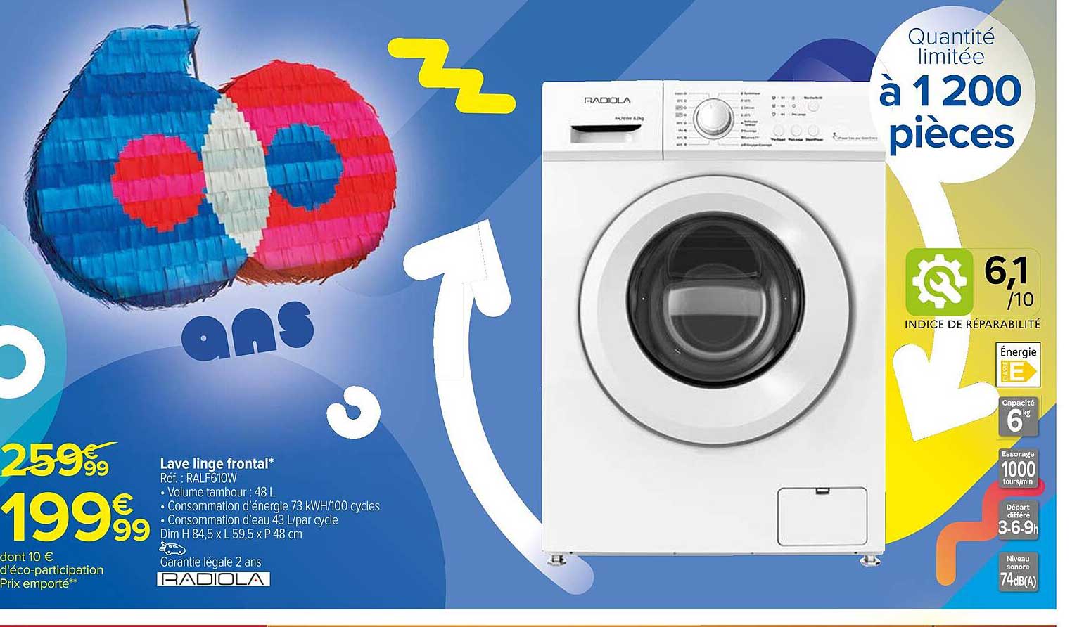 lave linge frontal radiola