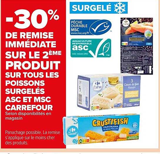 Les Poissons Surgelés Asc Et Msc Carrefour
