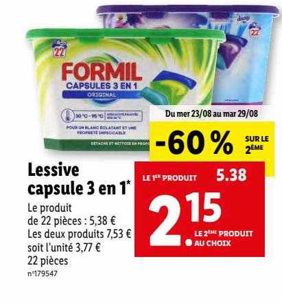 Lessive Capsule 3 En 1 Formil