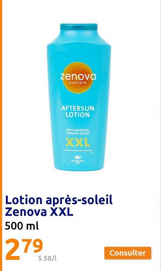 lotion après-soleil zenova xxl