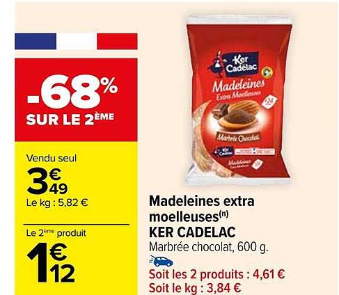 madeleines extra moelleuses ker cadélac