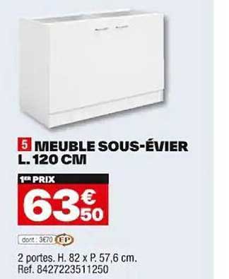 meuble sous-évier l.120 cm