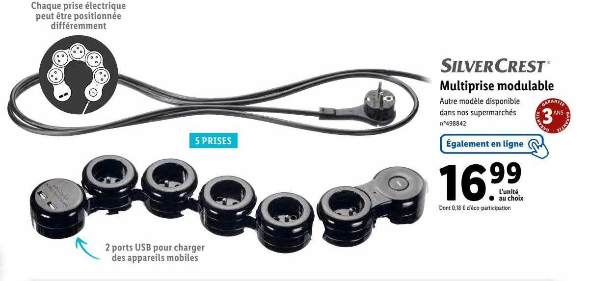 Multiprise Modulable Silvercrest