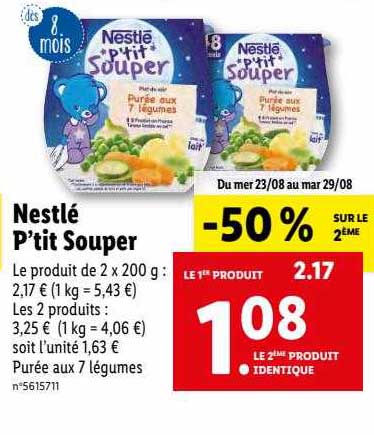 nestlé p'tit souper