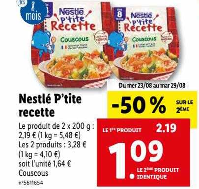 nestlé p'tite recette