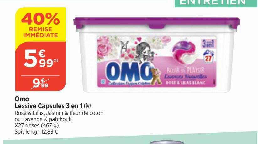 Omo Lessive Capsules 3 En 1