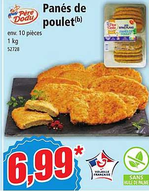 panés de poulet père dodu