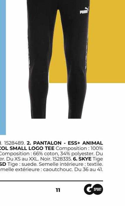 pantalon - ess+ animal col small logo tee, skye