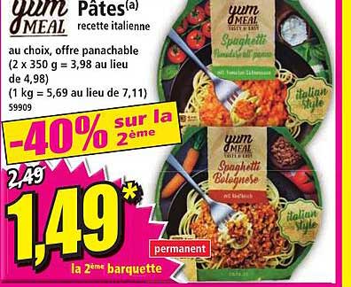 pâtes recette italienne yum meal