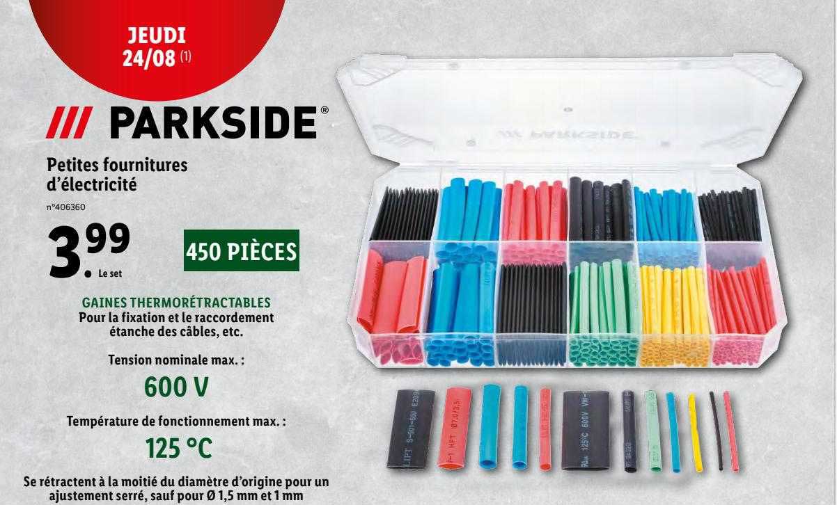 petites fournitures d'électricité parkside